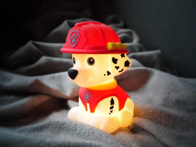 Produktbild von MEGALight Dr. Kunde PAW PATROL MARSHALL, Umgebungsbeleuchtung, Schwarz, Rot, Weiß, Silikon, Warmweiß, LED, 1,5 W