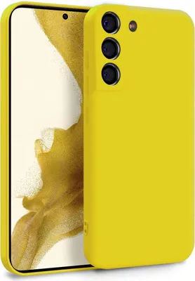 Obrázok produktu pre Puzdro pre Samsung Galaxy S22 – dvojvrstvové silikónové puzdro v žltej farbe