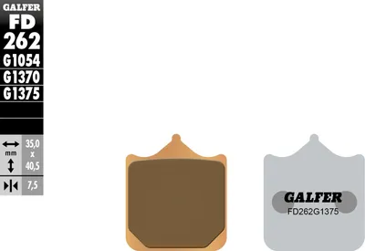Obrázek produktu pro Brzdové destičky Galfer FD262