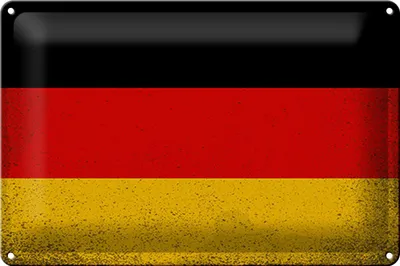 Produktbild von Blechschild Flagge Deutschland 30x20cm Flag Germany Vintage