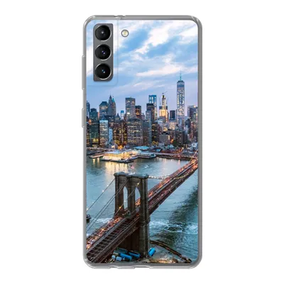 Produktbild von MuchoWow® Handyhülle Schutzhülle Hülle für Samsung Galaxy S21 Plus New York - Skyline - Brücke Silikon Softcase Handy Hülle - Handy-Tasche