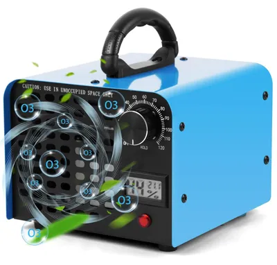Zdjęcie produktu dla Generator ozonu 60000 mg/h. Przemysłowy ozonator O3. Ozonowy oczyszczacz powietrza z timerem 120 minut. Eliminuje nieprzyjemne zapachy, skuteczny do powierzchni do 600 m². Ozonator O3 do samochodów, garaży i mieszkań