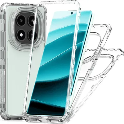 Immagine prodotto di Custodia trasparente per Xiaomi Redmi Note 14 Pro 5G, Custodia ibrida antiurto in TPU e PC trasparente