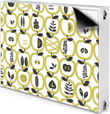 Produktbild von Magnet Radiator Magnet Mat Heizkörperverkleidung Heizkörper-Abdeckung Heizung 80x60 cm  - Apfel, Muster