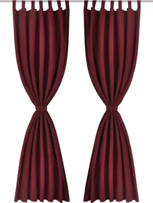 Immagine prodotto di vidaXL Tende 2 pezzi in raso 140 x 245 cm rosso scuro