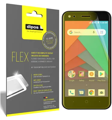 Produktbild von 3x Schutzfolie für Micromax Bharat Go Folie, 100% Displayabdeckung, dipos Flex