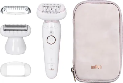 Obrázok produktu pre Braun Silk-épil 9 81688635, Biela, Zlato, 40 pinzety/pinziet, Podpazušie, Bikiny, Front thigh, Vnútorné paže, Outer upper arms, Holiace, LED, 0,5 mm