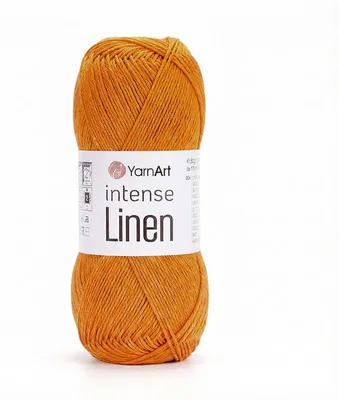 Produktbild von YarnArt Intense Linen 4116 Karotte Sommergarn 45% Leinen/55% Viskose 50g