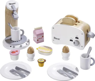Produktbild von howa Frühstücksset aus Holz weiß 4856