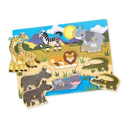 Immagine prodotto di Puzzle di legno - animali del safari