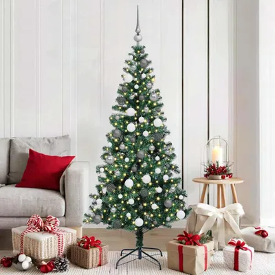 Produktbild von Möbel Künstlicher vorbeleuchteter Weihnachtsbaum Grün 180 cm - 9093774