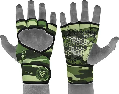 Produktbild von RDX Gewichtheben Handschuhe Lange Riemen Extra Grip Für Fitness Sport