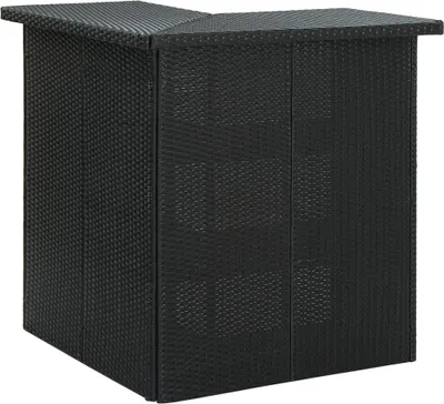 Imagen del producto de Mesa de bar de esquina ratán sintético 100x50x105 cm