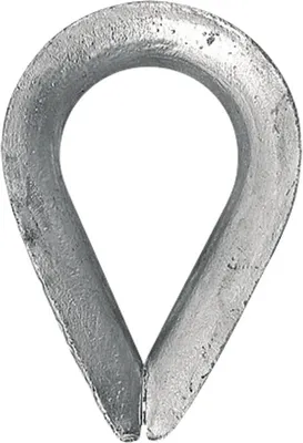 Produktbild von Verzinkte Muschelkausche für Seile 5 mm 10 Stk. 46084005/10