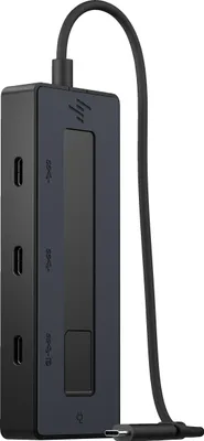 Produktbild von HP Universal USB-C Multiport-Hub, USB Typ-C, USB Typ-C, 10000 Mbit/s, 3840 x 2160, Schwarz, 65 W