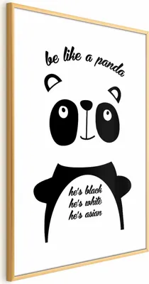 Produktbild von Posterpapier Poster - Be Like a Panda 29.7x42 cm Text n-A-0781-ao-a