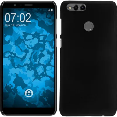 Produktbild von PhoneNatic Case kompatibel mit Huawei Honor 7x - Hülle schwarz gummiert Hard-case Cover