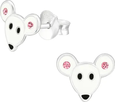 Produktbild von Ohrstecker 925 Sterling Silber mit Maus