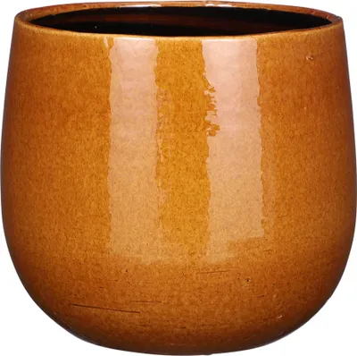 Produktbild von Mica Decorations Pablo Blumentopf - H20 x Ø25 cm - Ocker