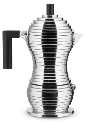 Immagine prodotto di Alessi Pulcina MDL02/3 B Caffettiera Espresso in Fusione di Alluminio, 3 Tazze, Nero
