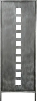 Produktbild von Stele Metall Sichtschutz XL "Quadrat" H199xB64cm Windschutz grau Metallwand