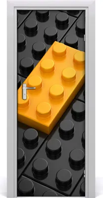 Produktbild von Tulup Türaufkleber 75x205 cm Dekorative Aufkleber Selbstklebend Wasserdichte Tapete Abnehmbar Schlafzimmer Wohnzimmer Wohnkultur - Lego Wand