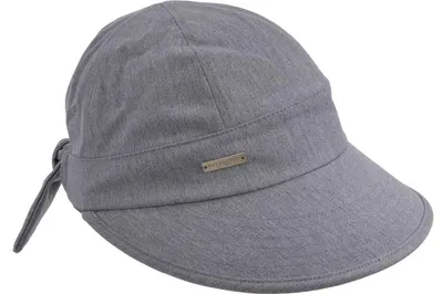 Seeberger Schildkappe aus 100% Baumwolle mit Schleife hinten in grau