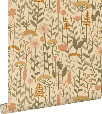 Immagine prodotto di ESTAhome carta da parati fiori selvatici giallo, arancione e verde 50 x 900 cm