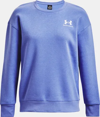 Produktbild von UNDER ARMOUR Essential Fleece Sweatshirt Damen 495 - baja blue/white XS