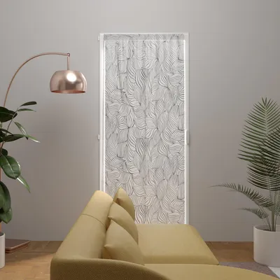 Gardine für Tür/Fenster, 70x200 cm, Polyester, weiß
