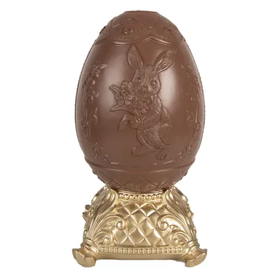 Image de Clayre & Eef Figurine de décoration Oeuf 25 cm Brun Polyrésine