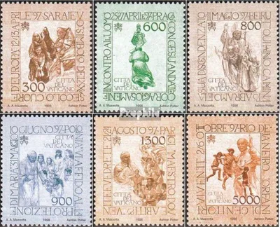 Produktbild von Briefmarken Vatikanstadt 1998 Mi 1263-1268 (kompl.Ausg.) gestempelt Die Weltreisen