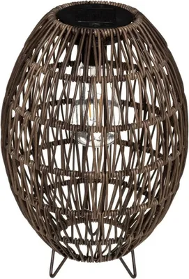 Immagine prodotto di Lanterna solare, intrecciata, Ø 21 cm, marrone