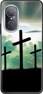 Produktbild von König Design Hülle kompatibel mit Huawei nova 9 SE Kunststoff Soft Handyhülle - Handy Case Kreuze