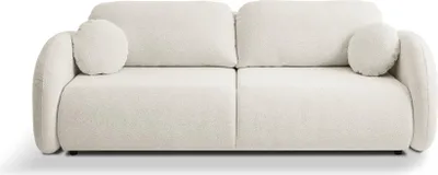 Produktbild von Sofa CIMA mit Schlaffunktion, Schlafsofa, Wohnzimmersofa, Couch, Soffa, Bettsofa, Chenille-Stoff – Creme RAVEN 22