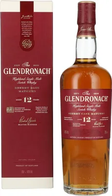 Produktbild von The GlenDronach 12 Years Old SHERRY CASK MATURED Highland Single Malt 43% Vol. 0,7l in Geschenkbox