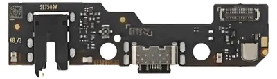 Obrázok produktu pre Clappio, nabíjací konektor USB-C Redmi A5 s konektorom a náhradným mikrofónom, čierny