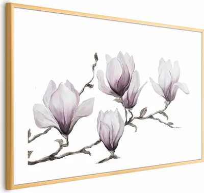 Produktbild von Posterpapier Poster - Painted Magnolias 60x40 cm Blumen b-A-0541-ao-a