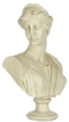 Immagine prodotto di Casa Padrino Busto da donna barocco crema 35 x 20 x H. 50 cm - figura decorativa in stile barocco