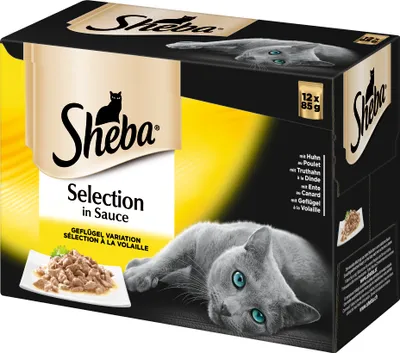 Produktbild von Sheba Beutel 12x 85g - Selection in Sauce - Geflügel Variation