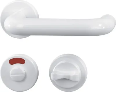 Produktbild von Rosettengarnitur Nylon für WC -und Badtüren weiß