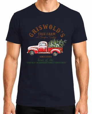 Immagine prodotto di Maglietta da uomo Griswold's Tree Farm orange Clark - Christmas Xmas, Navy, XL
