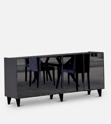 Immagine prodotto di Mobile bar moderno, nero, con vetro, spazioso, specchiato, design