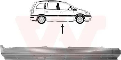 Produktbild von VAN WEZEL 3792104 Schweller Reparaturblech Einstiegblech Rechts für OPEL ZAFIRA B (A05) ZAFIRA B Van
