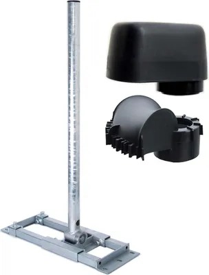 Produktbild von PremiumX DELUXE X90-60 Dachsparrenhalter 90cm Ø 60mm Mast für Satellitenantenne SAT Mastkappe mit Kabeldurchführung