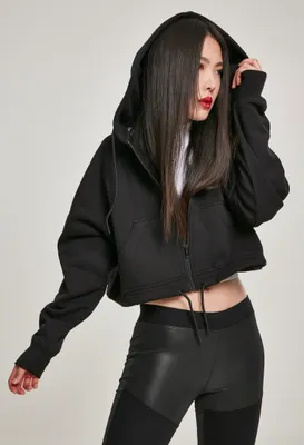 Immagine prodotto di Urban Classics Donna - Felpa con cappuccio oversize a maniche raglan e zip - L