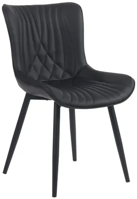 Productafbeelding van CLP Stoel Brady, zwart, materiaal: kunstleer