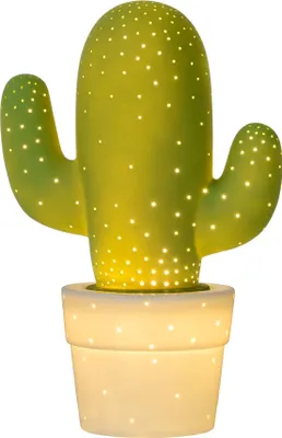 Produktbild von Tischlampe Keramik E14 29,5 cm hoch Grün Retro Design Keramiklampe