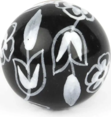 Produktbild von Knauf floral schwarz/weiß