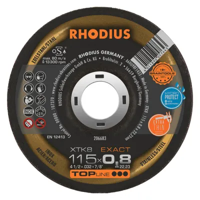 Produktbild von Rhodius Trennscheibe XTK 8 206683 115x0,8x22,23 Extradünn Edelstahl